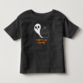 Spookachtige Geest Met Graf Halloween Peuter T-Shi Kinder Shirts