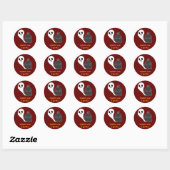 Spookachtige Geest Met Graf Halloween Sticker (Vel)