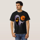 Spookachtige geest met volle maan t-shirt (Voorkant volledig)
