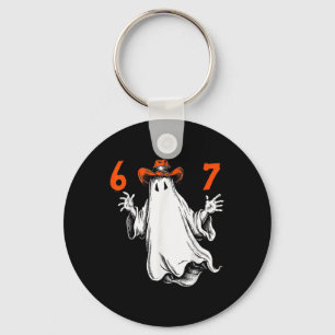 Spookachtige Geest Nummer 67 Halloween Geheime Zes Sleutelhanger