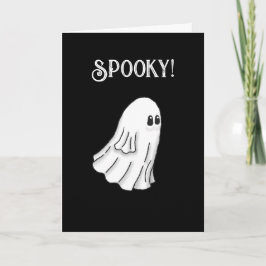 Spookachtige Geest Prettig Halloween Kaart