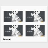 Spookachtige Geest Rechthoekige Sticker (Vel)