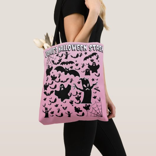 Spookachtige Geest Silhouet Kunst Tote Bag (Dichtbij)