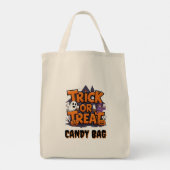 Spookachtige geesten en pompoenen op Halloween Tote Bag (Achterkant)