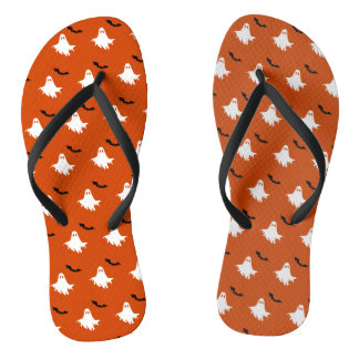 Spookachtige Geesten en Vleermuizen Patroon  Teenslippers