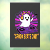 Spookachtige Ghost DJ Halloween Beats Design_1 Raamsticker (Vel 3)