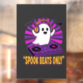 Spookachtige Ghost DJ Halloween Beats Design_1 Raamsticker (Vel 2)