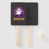 Spookachtige Ghost DJ Halloween Beats Ontwerp_1 Handwaaier (Voorkant en achterkant)