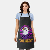 Spookachtige Ghost DJ Halloween Beats Ontwerp_1 Schort (Gedragen)