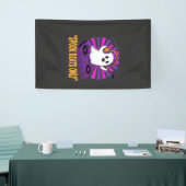 Spookachtige Ghost DJ Halloween Beats Ontwerp_1 Spandoek (Beurs)