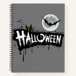 Spookachtige glamour: gepersonaliseerd spiraalvorm notitieboek