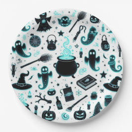 Spookachtige gloed papieren bordje