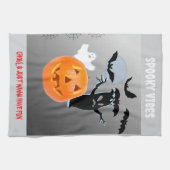 Spookachtige gloed "Spooky Vibes" Halloween Theedoek (Horizontaal)