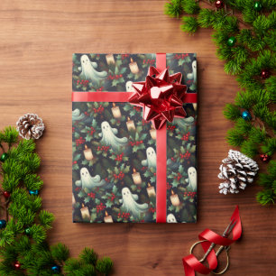 Spookachtige Gothic Kerstcadeau wrap Papier Roll G