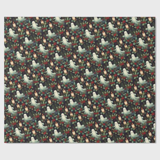 Spookachtige Gothic Kerstcadeau wrap Papier Roll G (Vlak)