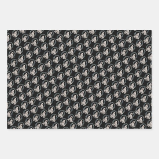 Spookachtige Gothic vakantie cadeau wrap Papier G Inpakpapier Vel (Voorkant 2)
