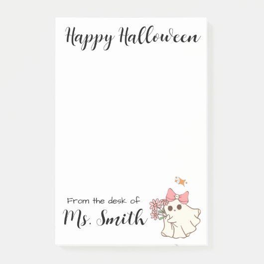 Spookachtige Gratie — Persoonlijke zachte spooknot Post-it® Notes (Voorkant)