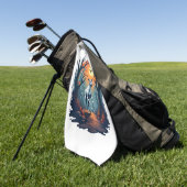 Spookachtige Greyhound-sprint Golfhanddoek (Groen)