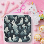 Spookachtige griezelige snacks Halloween Square Papieren Bordje (Feest)