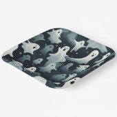 Spookachtige griezelige snacks Halloween Square Papieren Bordje (Gebogen)