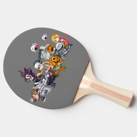 Spookachtige Grip: Halloween Ping Pong Paddle Tafeltennisbatje (Zijkant)