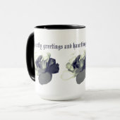 Spookachtige groeten en spookachtig vrolijke Hallo Mok (Voorkant links)