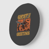Spookachtige Groeten Halloween Dobermann Begraafpl Grote Klok (Hoek)