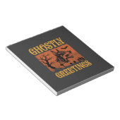 Spookachtige Groeten Halloween Dobermann Begraafpl Notitieblok (Schuin)