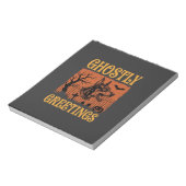 Spookachtige Groeten Halloween Dobermann Begraafpl Notitieblok (Linkerzijde)
