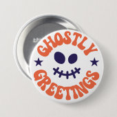 Spookachtige groeten, Halloween Ronde Button 7,6 Cm (Voorkant /achterkant)