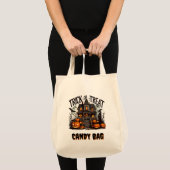 Spookachtige Halloween-avond met geesten en pompoe Tote Bag (Voorkant (product))