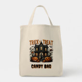 Spookachtige Halloween-avond op het spookachtige h Tote Bag (Achterkant)