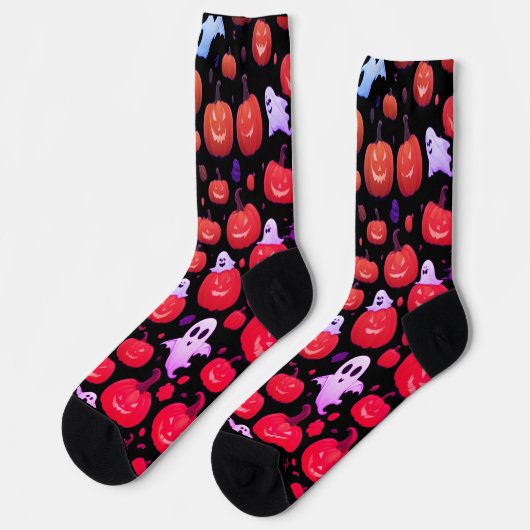 Spookachtige Halloween Fun Sokken Roze (Links)