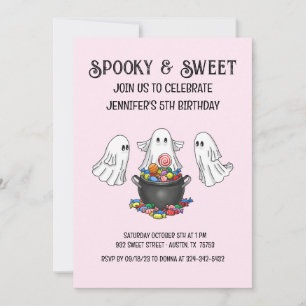 Spookachtige Halloween Geest Kaart