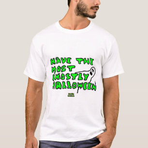 Spookachtige Halloween Mannen White Basic T Shirt
