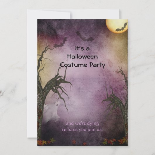 spookachtige Halloween Party uitnodiging (Voorkant)