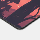 Spookachtige Halloween-spoken die ronddwalen op ee Bureaumat (Hoek)