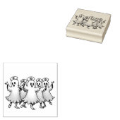 Spookachtige Halloween-spoken in verpleegpakken Rubberstempel (Gestempeld)