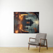 Spookachtige Halloween spookachtige Grave Yard Wandkleed (In Situ (horizontaal))