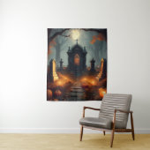 Spookachtige Halloween spookachtige Grave Yard Wandkleed (In situ)