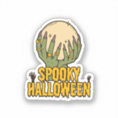 spookachtige halloween sticker (Voorkant)