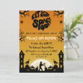 Spookachtige Halloween-verjaardag op de begraafpla Kaart (Staand voorkant)