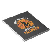 Spookachtige Halloween Zwarte Kat Notitieblok (Schuin)