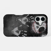 Spookachtige handafdruk gebroken scherm horror iPh iPhone 16 Hoesje (Achterkant horizontaal)