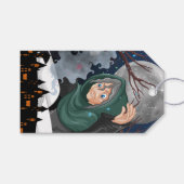 Spookachtige Heks & Geheime Huis Halloween🌙 Cadeaulabel (Voorkant (Horizontaal))