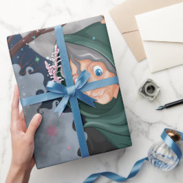 Spookachtige Heks & Geheime Huis Halloween🌙 Cadeaupapier