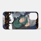Spookachtige Heks & Geheime Huis Halloween🌙 Case-Mate iPhone Case (Achterkant (horizontaal))