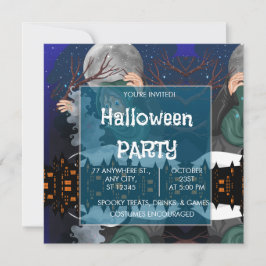 Spookachtige Heks & Geheime Huis Halloween🌙 Kaart