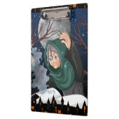 Spookachtige Heks & Geheime Huis Halloween🌙 Klembord (Links)