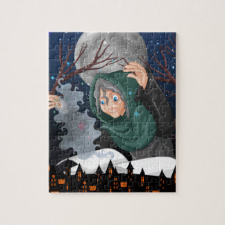 Spookachtige Heks & Geheime Huis Halloween🌙 Legpuzzel